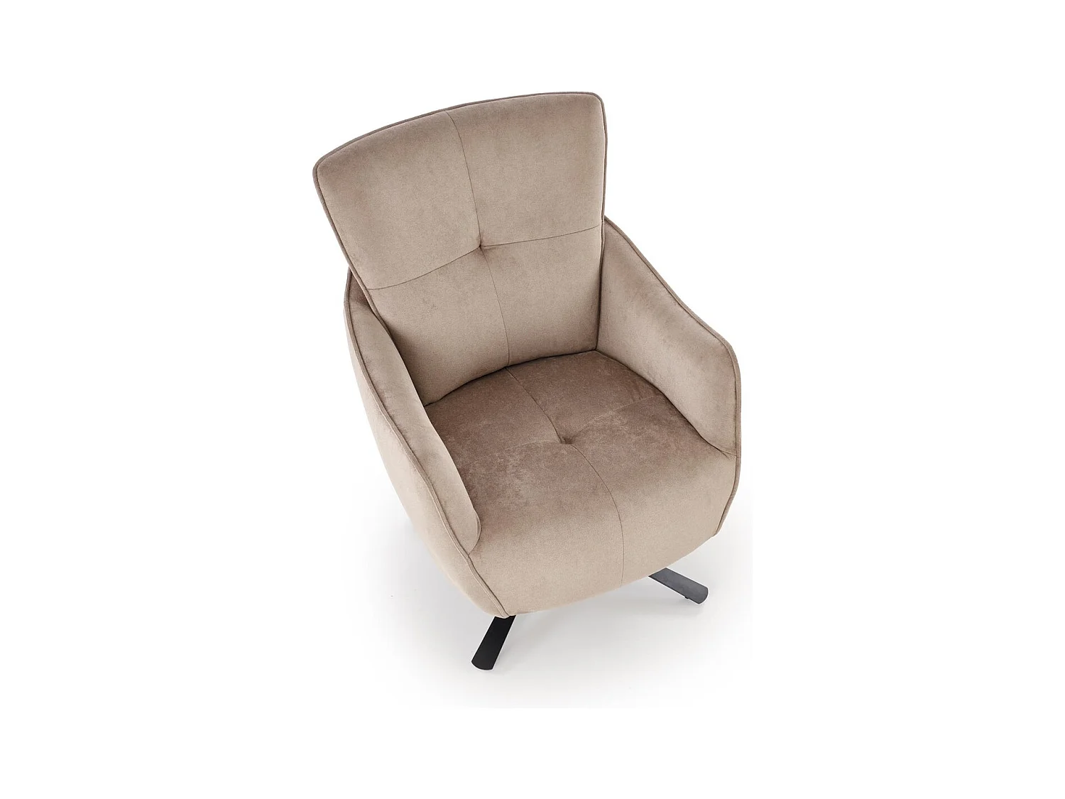 Fauteuil Scampi/revêtement en tissu/fonction pivotante/marron