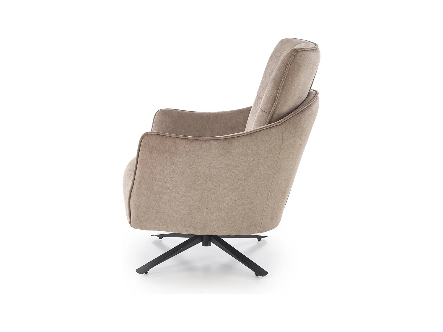 Fauteuil Scampi/revêtement en tissu/fonction pivotante/marron