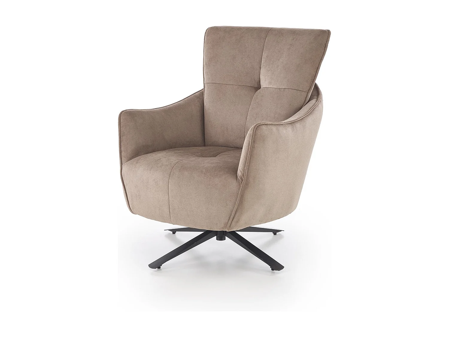 Poltrona Scampi/rivestimento in tessuto/funzione girevole/marrone