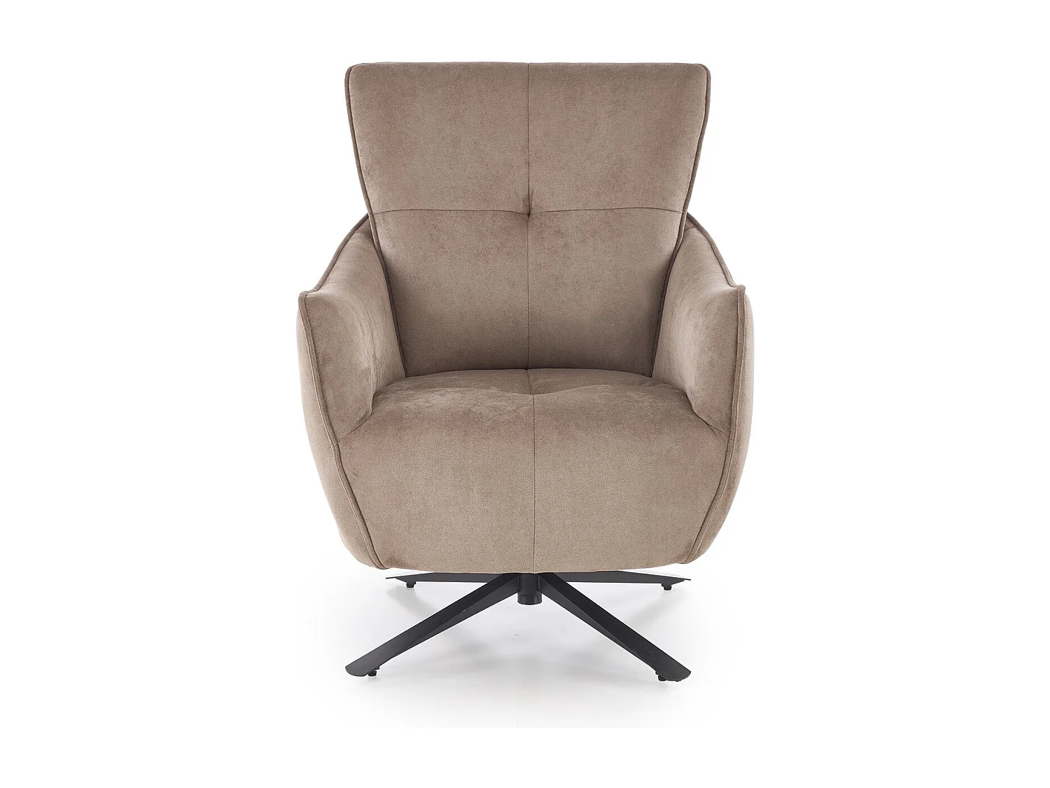 Poltrona Scampi/rivestimento in tessuto/funzione girevole/marrone