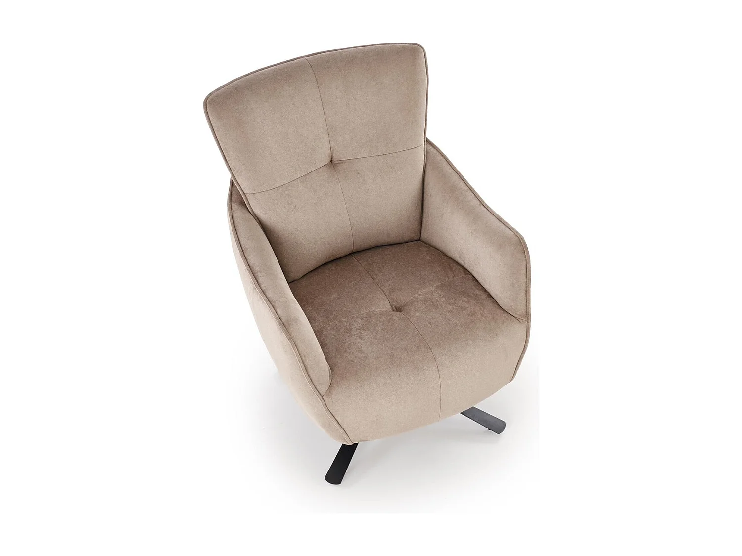 Poltrona Scampi/rivestimento in tessuto/funzione girevole/marrone