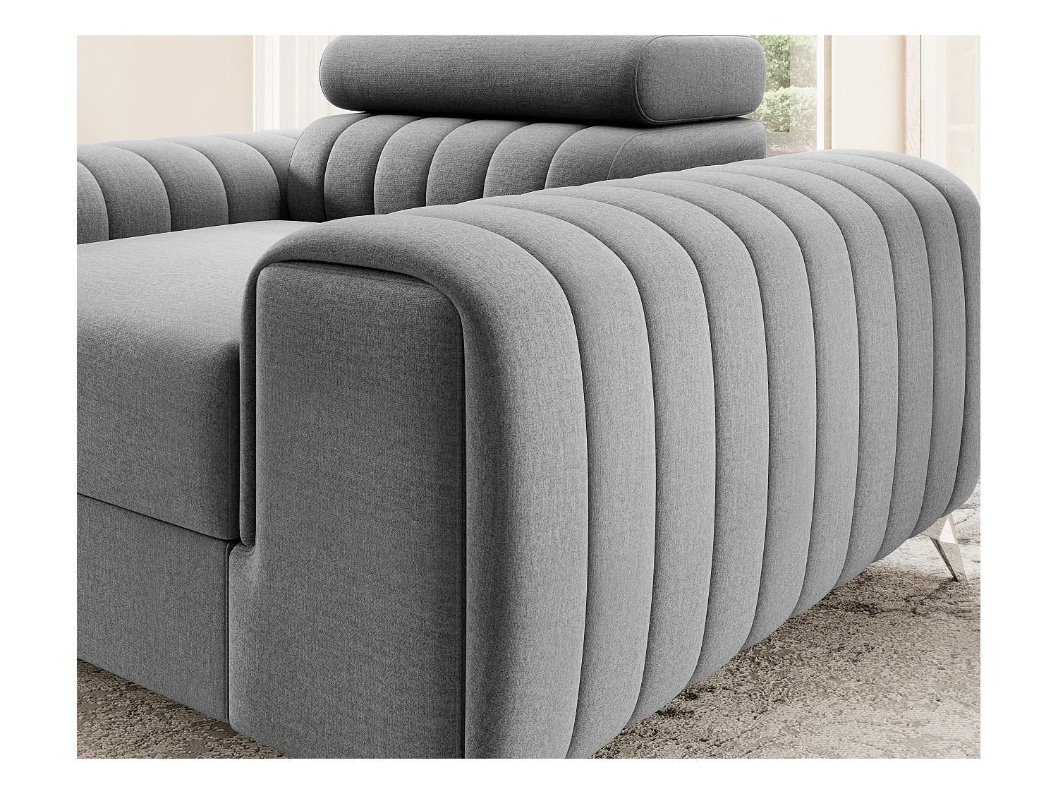 Poltrona Laurence/Tessuto/Grigio