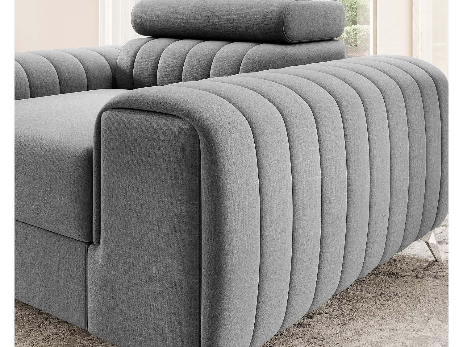 Poltrona Laurence/Tessuto/Grigio