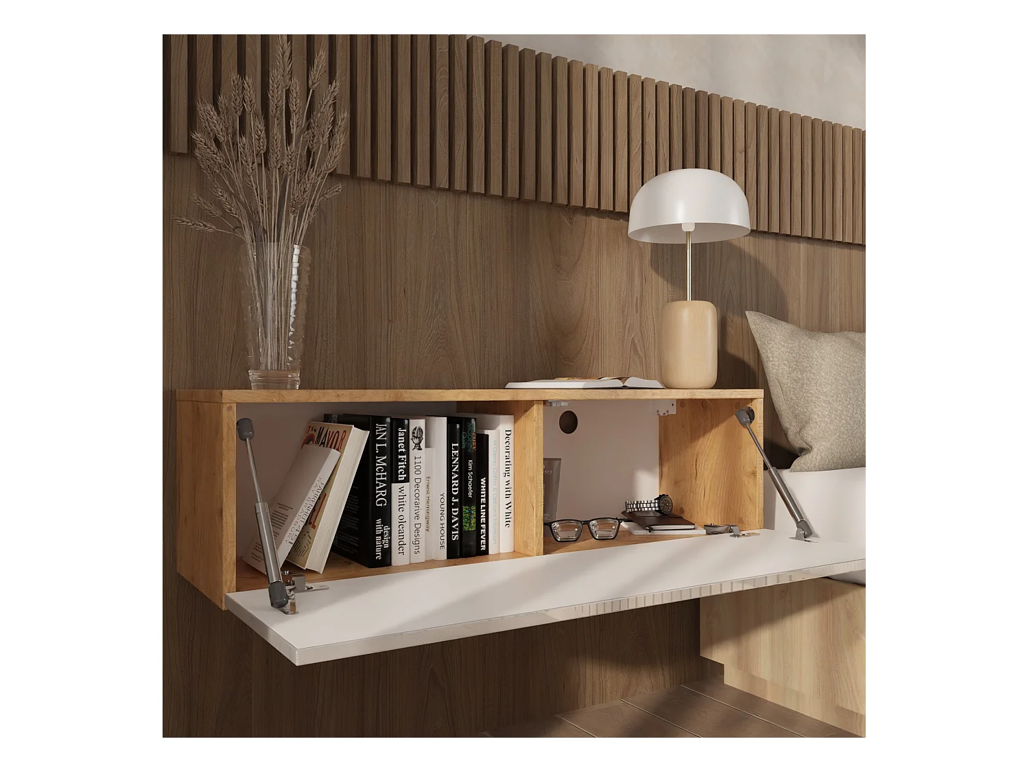 Meuble TV 105 cm 140 cm Banc Télé  Suspendu Banc Télévision Moderne Flottante pour Salon