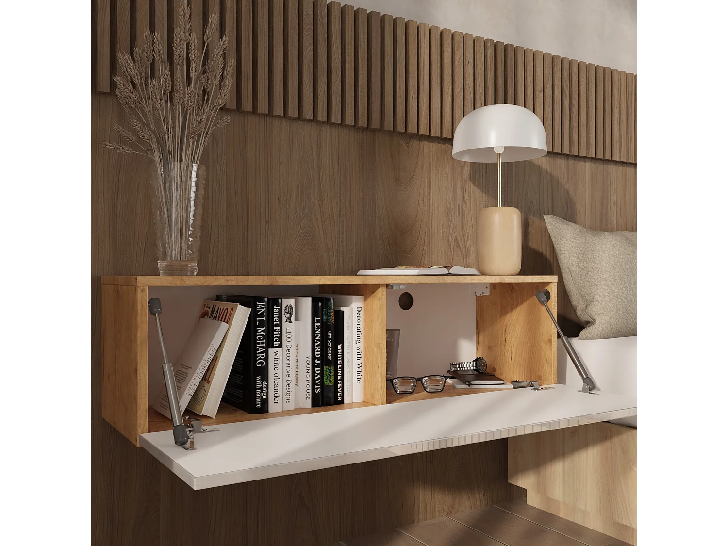 Meuble TV 105 cm 140 cm Banc Télé  Suspendu Banc Télévision Moderne Flottante pour Salon