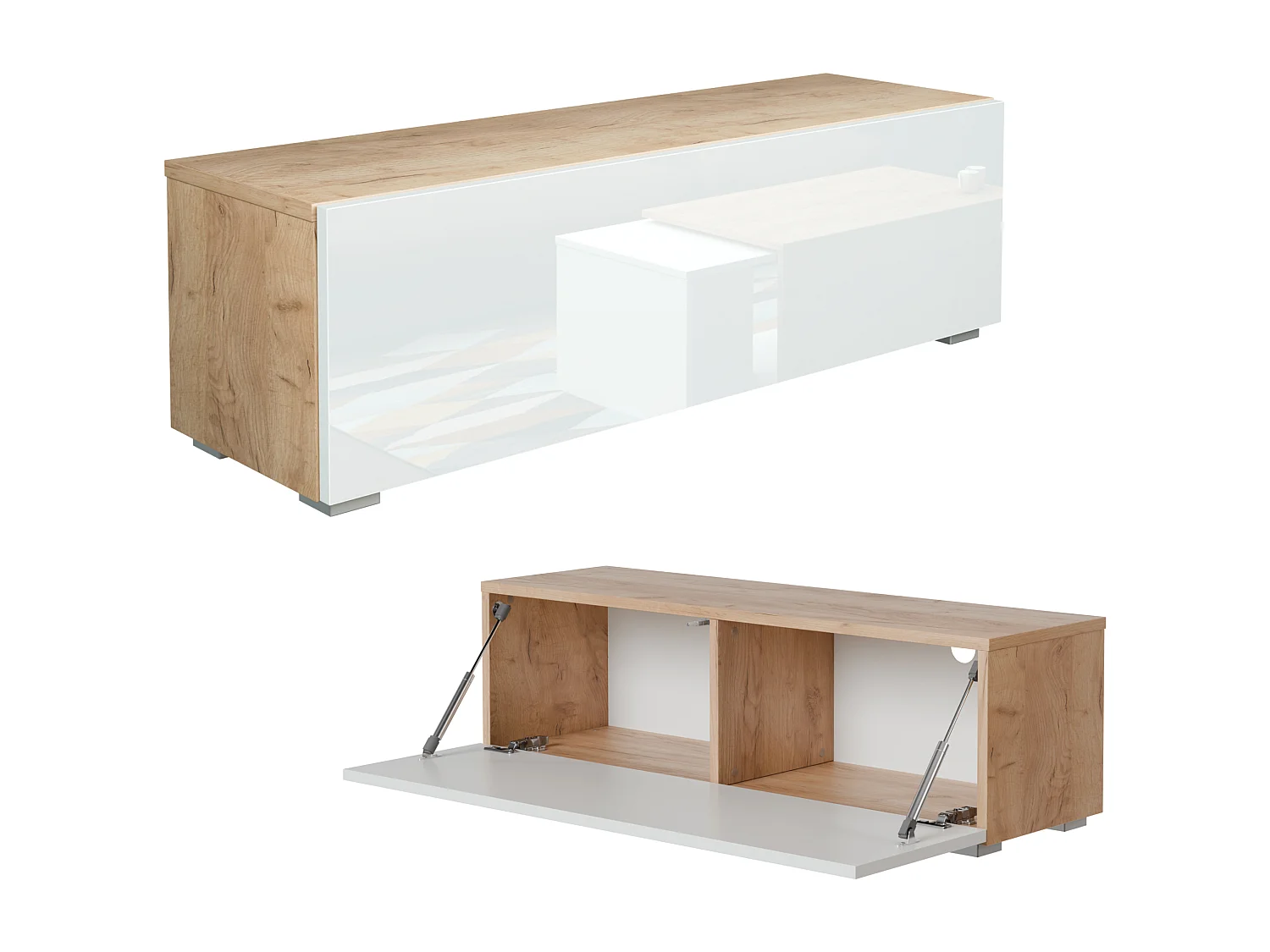 Meuble TV 105 cm 140 cm Banc Télé  Suspendu Banc Télévision Moderne Flottante pour Salon