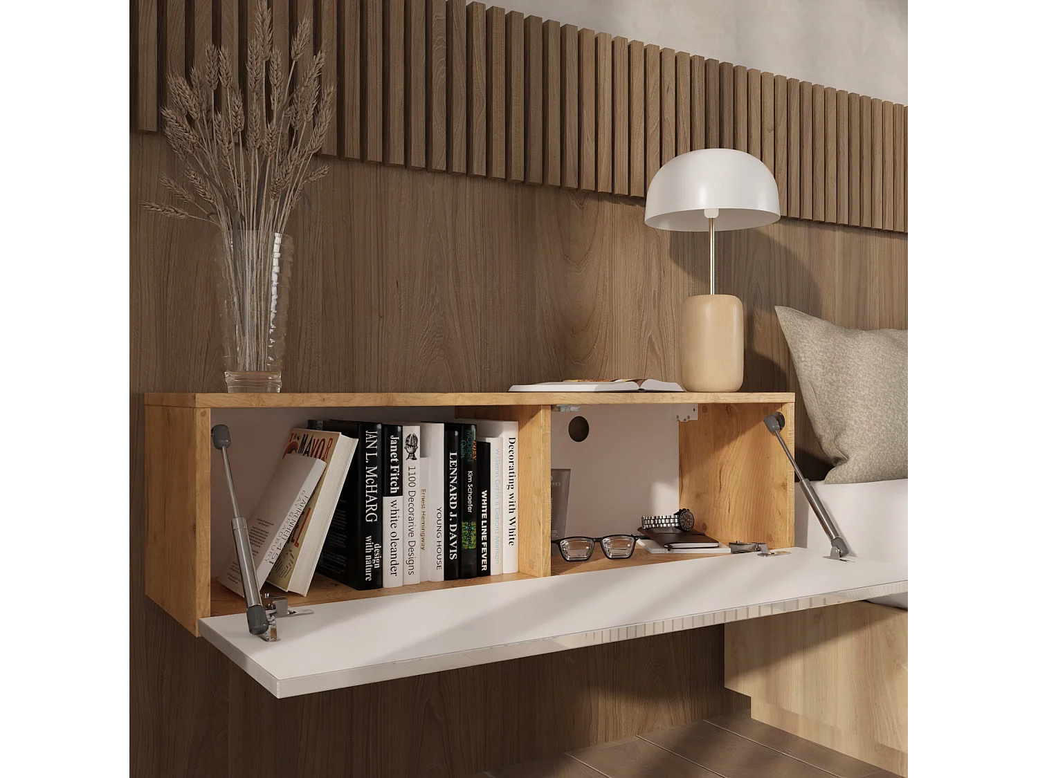 Meuble TV 105 cm 140 cm Banc Télé  Suspendu Banc Télévision Moderne Flottante pour Salon