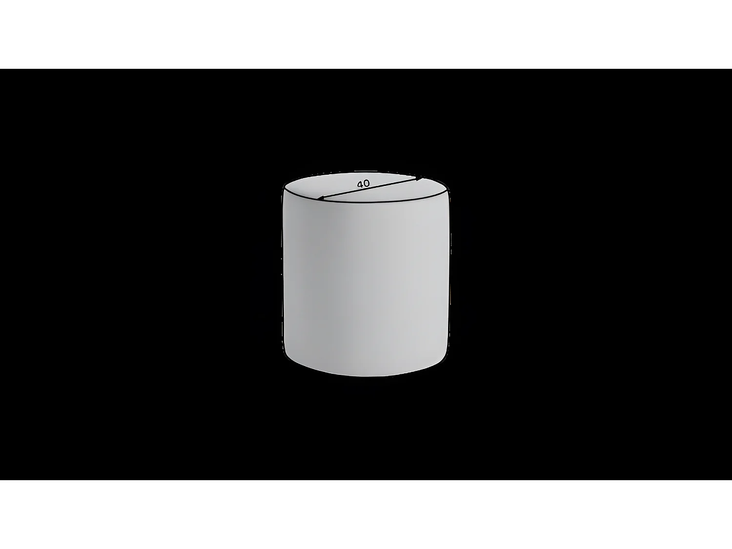 Pouf Jasmin/Tissu/Orange/En stock