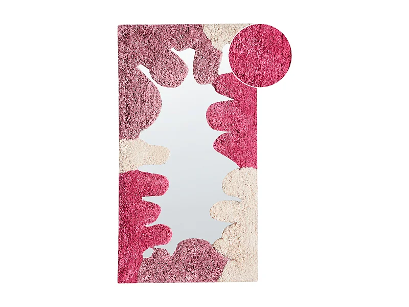 Miroir CAGERI 41 cm 75 cm Coton Rose