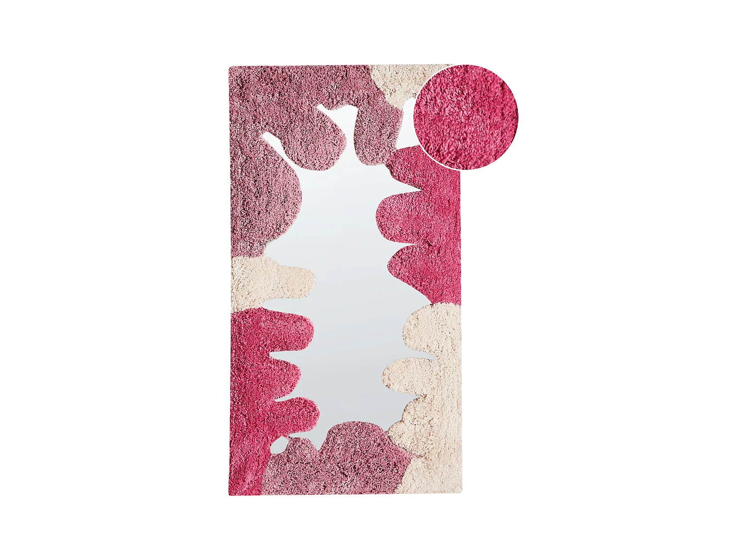 Miroir CAGERI 41 cm 75 cm Coton Rose