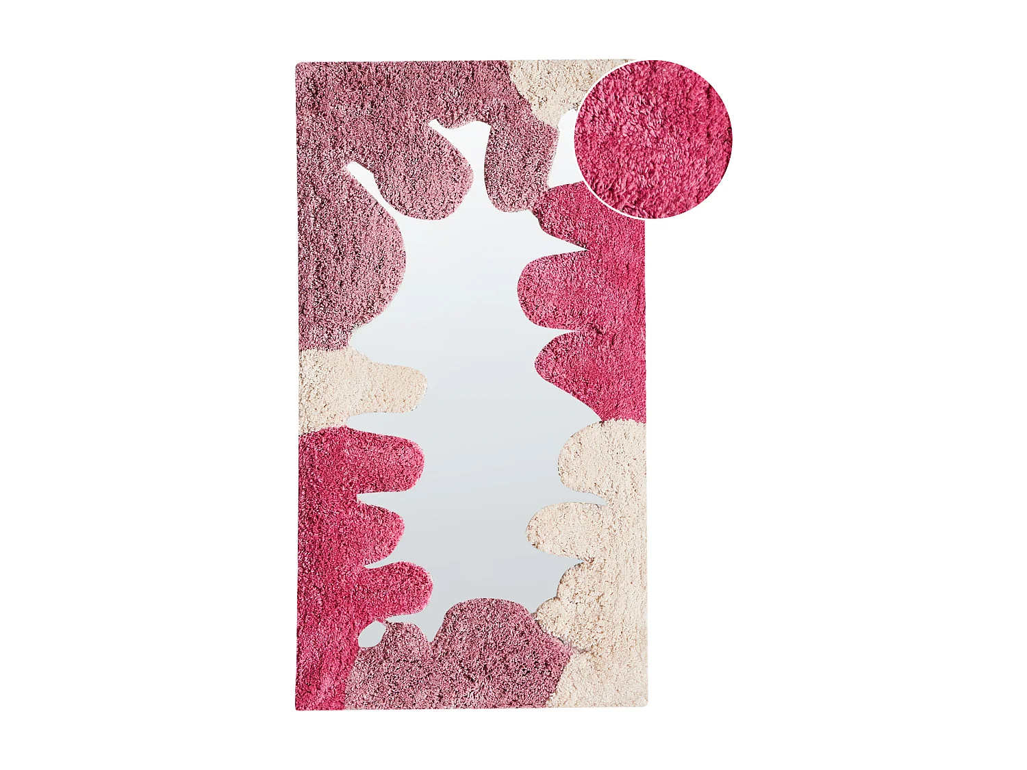 Miroir CAGERI 41 cm 75 cm Coton Rose