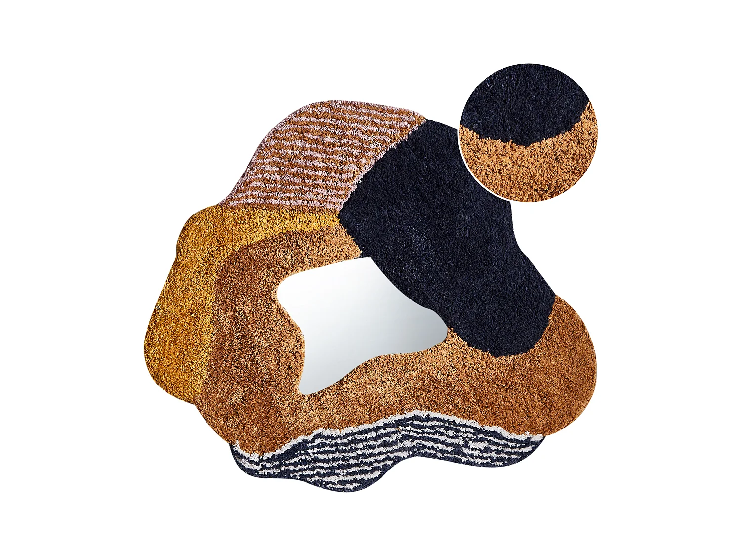 Miroir ABASZA 60 cm 62 cm Coton Multicolore