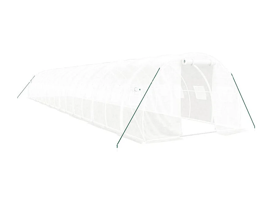 Ruime kas van wit staal 48 m² 16x3x2 m