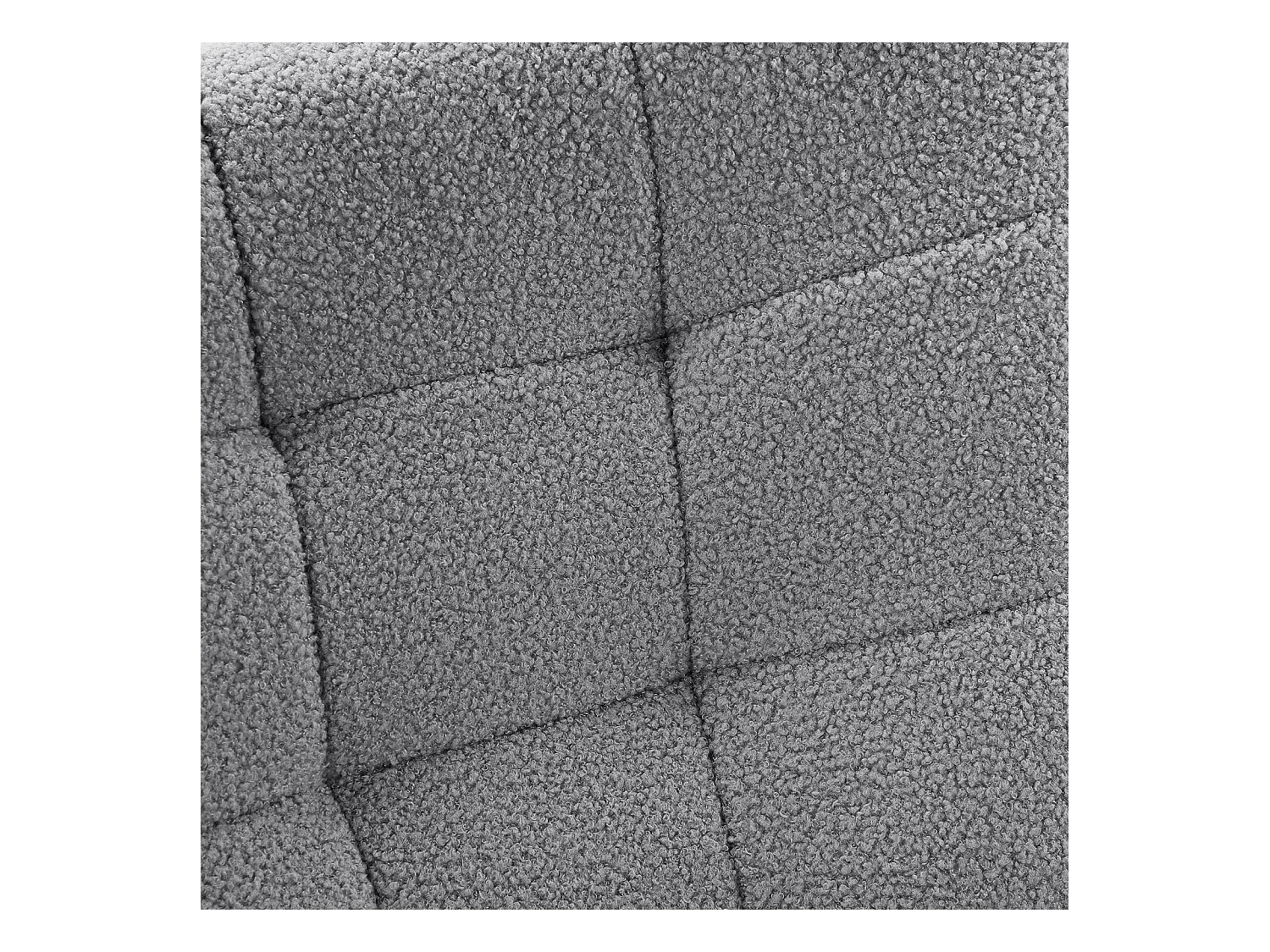 Fauteuil à bascule en peluche Teddy, fauteuil de lecture rembourré, dossier à carreaux, Gris foncé