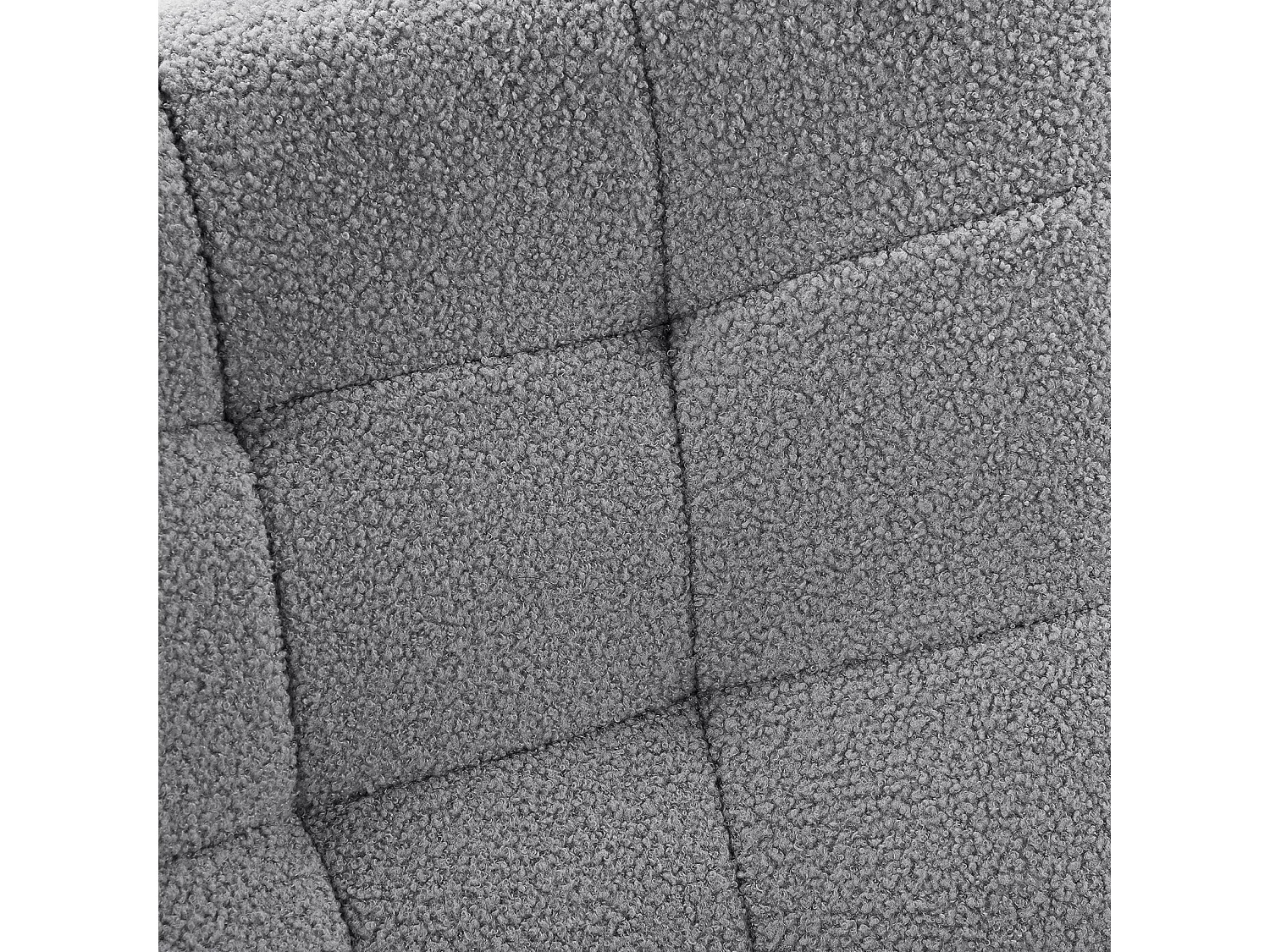 Fauteuil à bascule en peluche Teddy, fauteuil de lecture rembourré, dossier à carreaux, Gris foncé