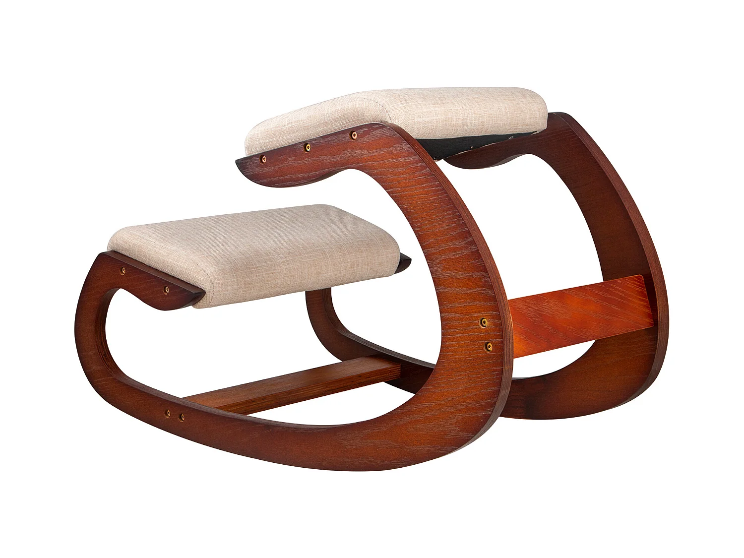 Fauteuil de Bureau SucceBuy, Chaise Ergonomique à Genoux Tabouret en Bois à Bascule pour le Bureau et la Maison