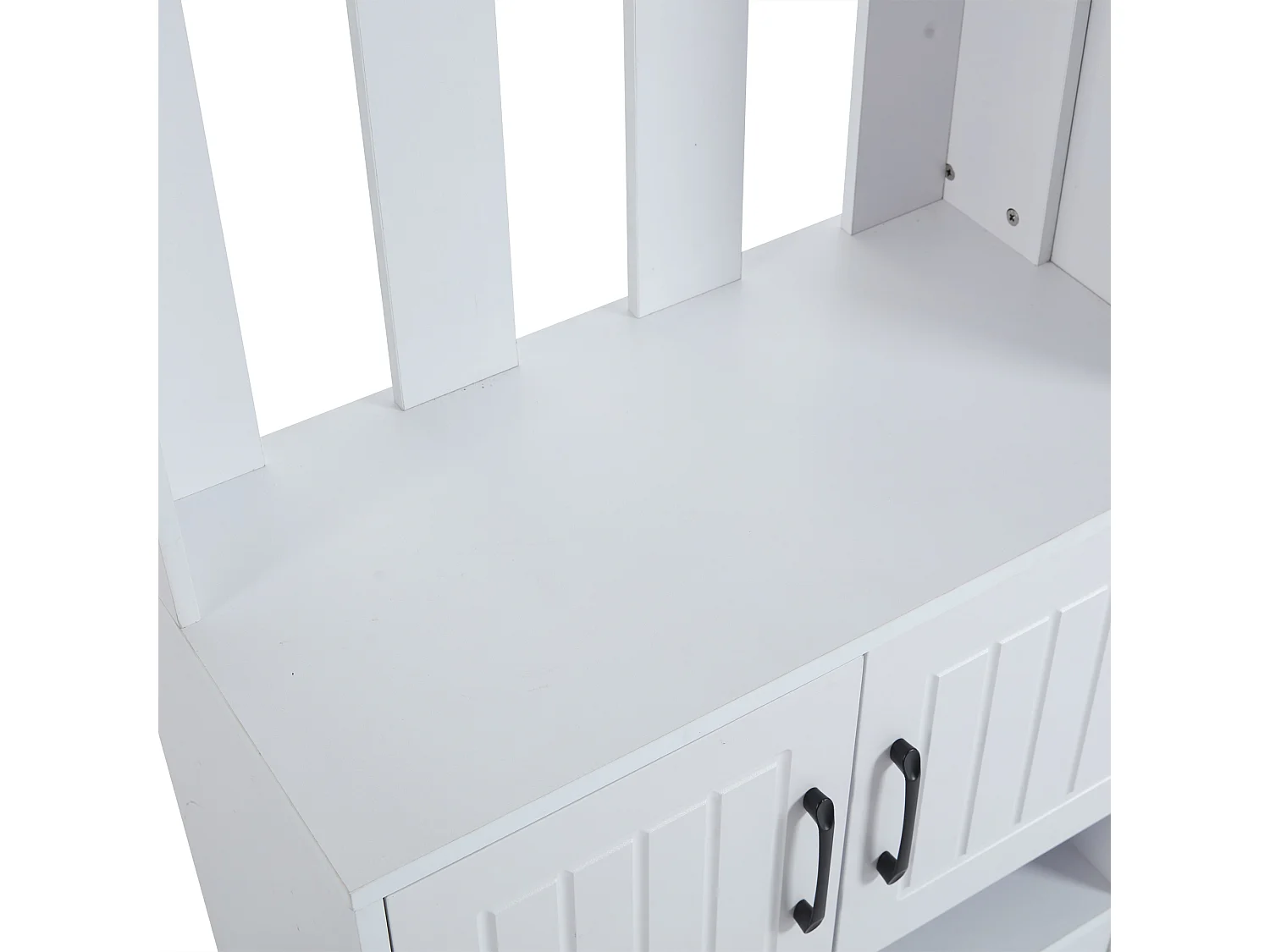 Zestaw mebli do przedpokoju - 140,6 x 32 x 180 cm - Szafa do przedpokoju + szafka na buty - Płyta wiórowa - Biały