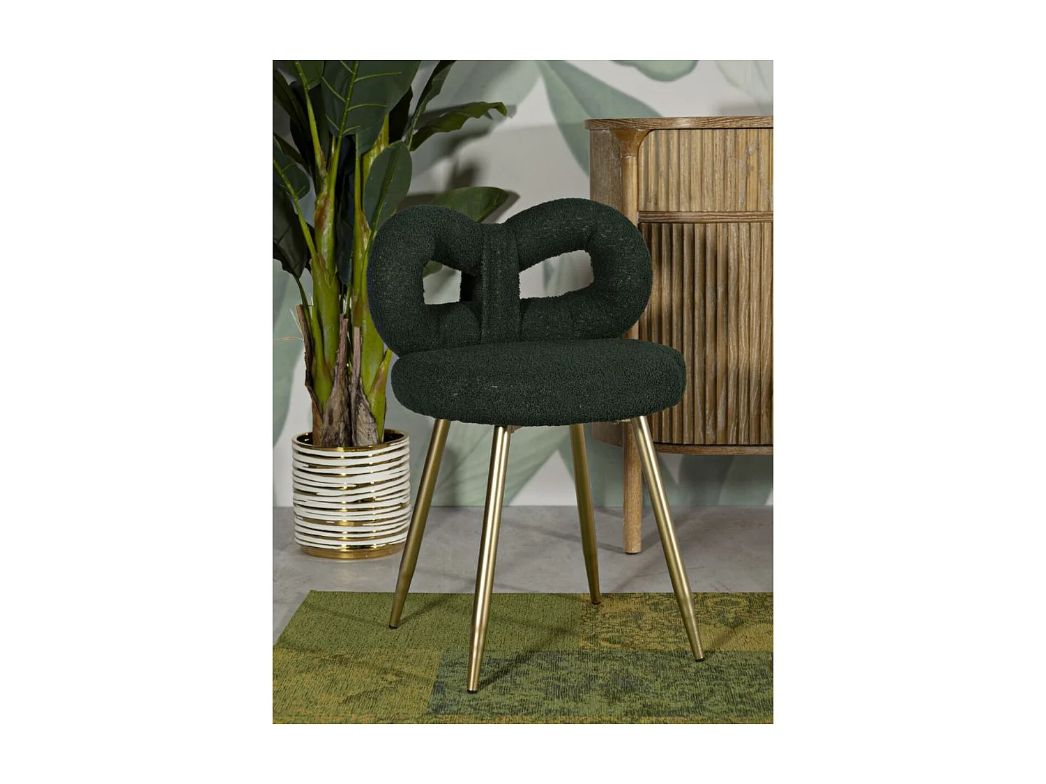 Stoel Strik 2, Groen, 40x40x67 cm, Epikasa