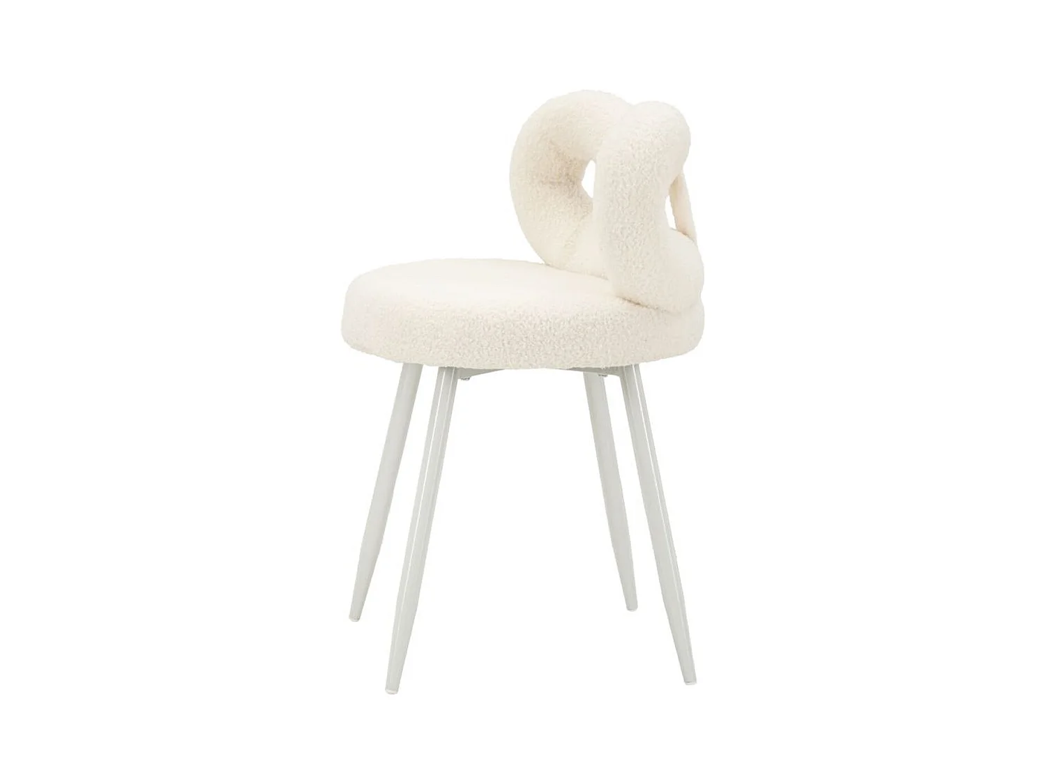 Chaise Noeud, Blanc, 40x40x67 cm, Epikasa
