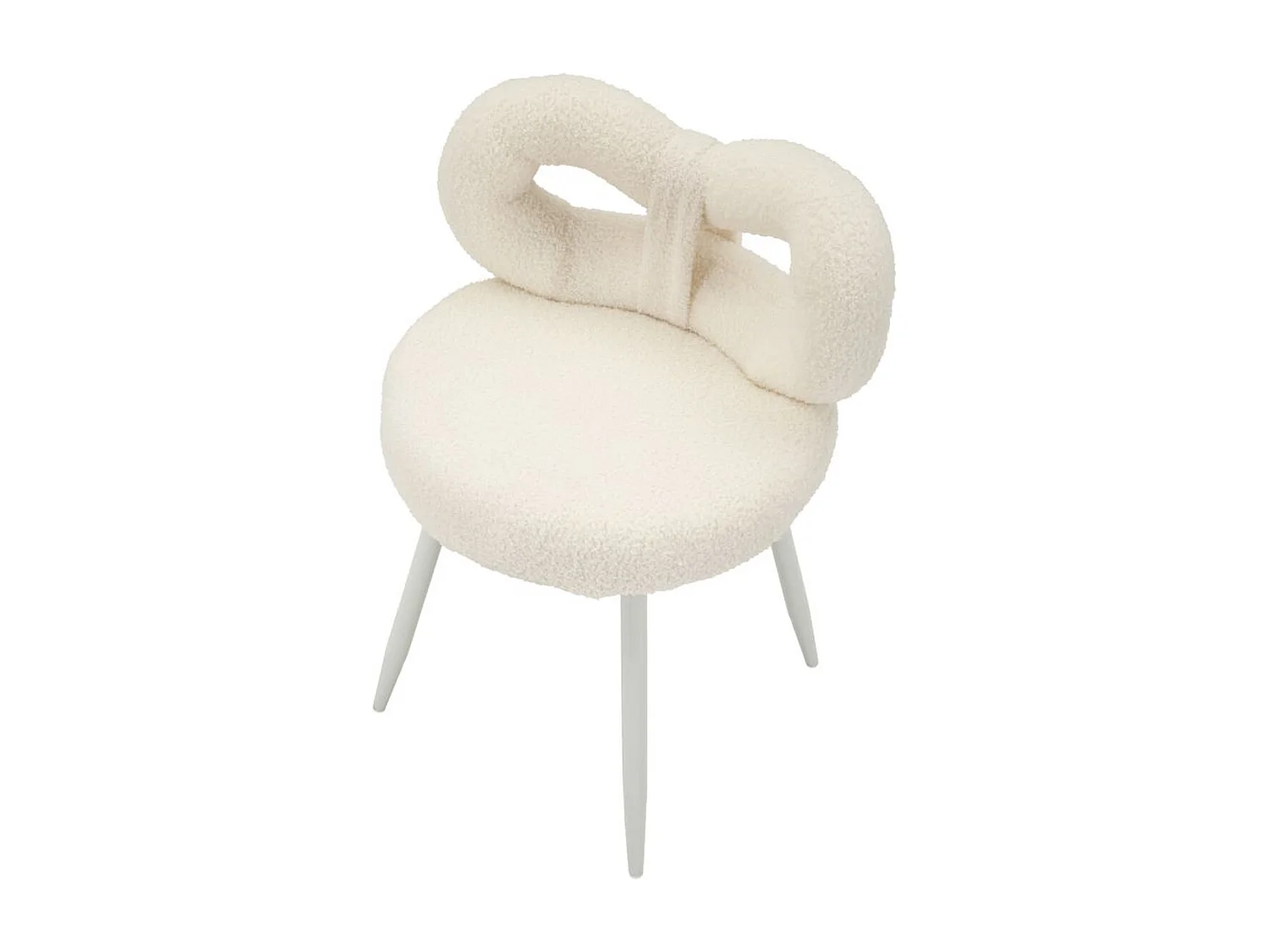 Krzesło Wstążka, Biały, 40x40x67 cm, Seven Design