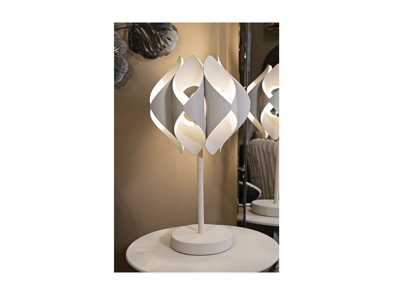 Lampe à Poser MF763, Beige, 28x28x57 cm, Epikasa