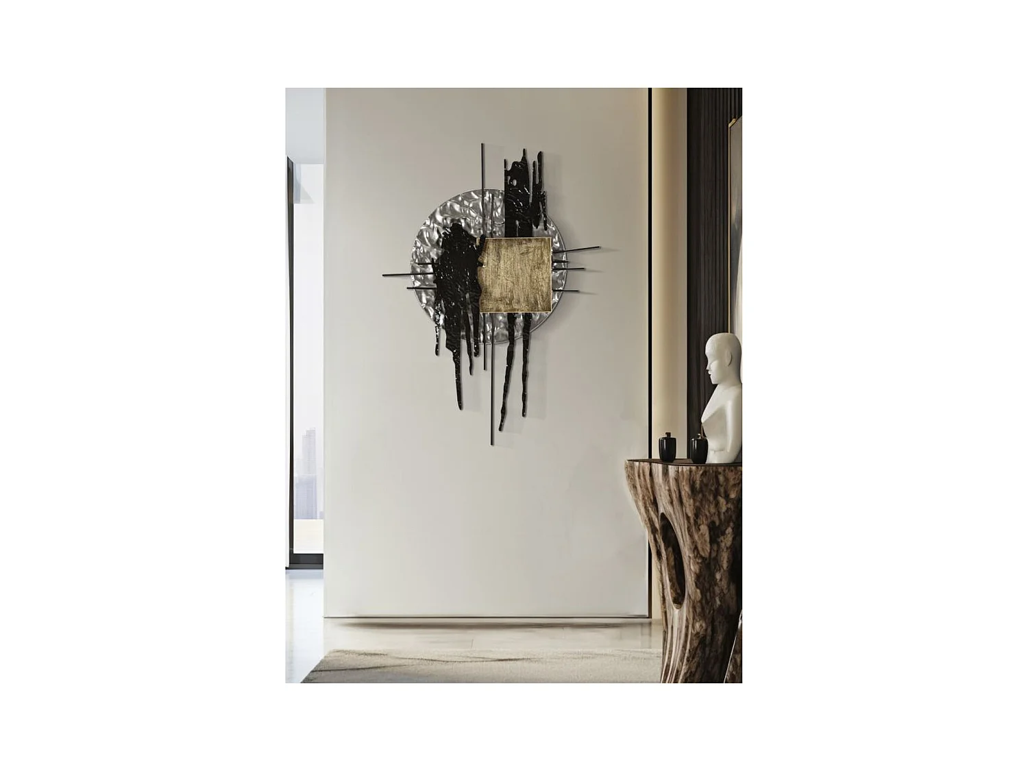 Décoration 3D en Métal MF762, Multicouleur, 71,8x6,4x100 cm, Seven Design