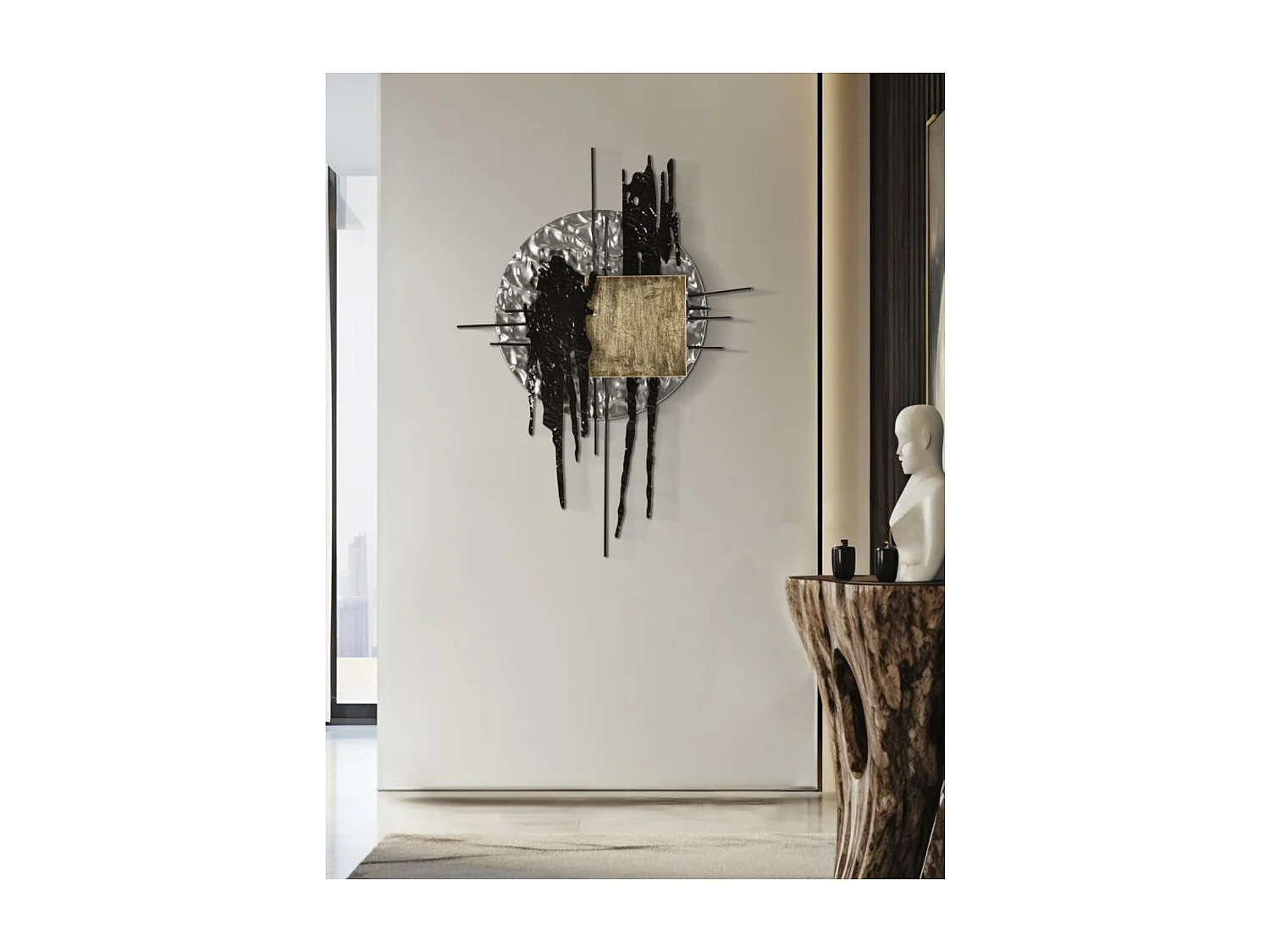 Décoration 3D en Métal MF762, Multicouleur, 71,8x6,4x100 cm, Seven Design