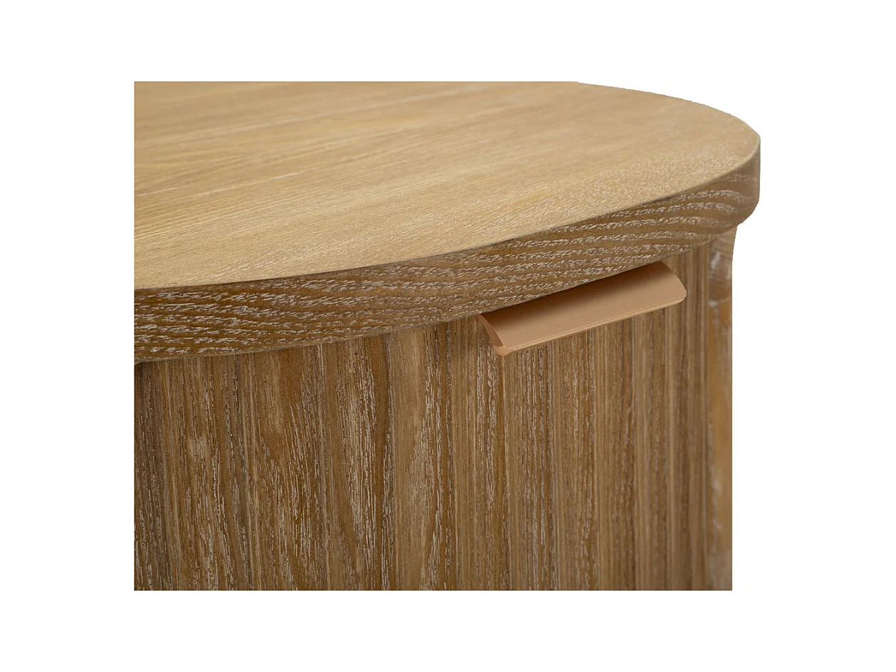 Table de Chevet MF754, Marron, 38x34,5x52 cm, Seven Design