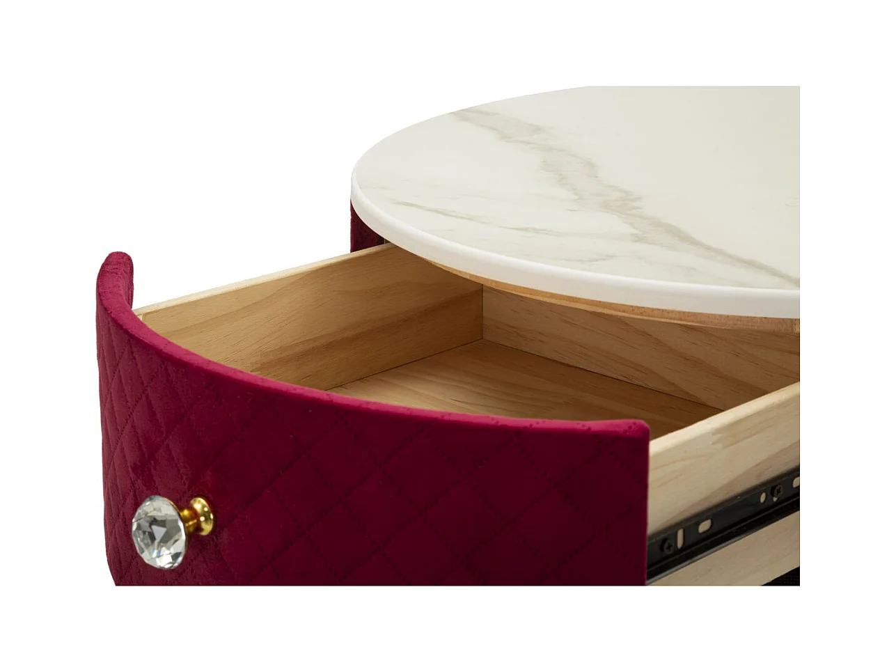 Comodino MF756, Rosso, 52x52x70 cm, Epikasa