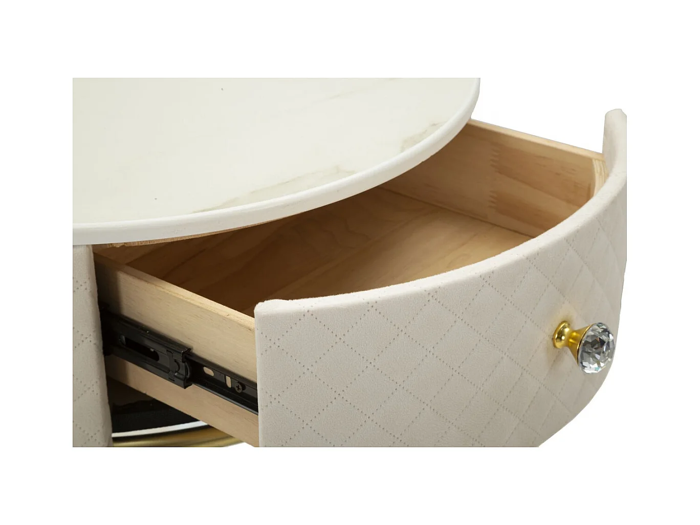 Comodino MF755, Beige, 52x52x70 cm, Epikasa