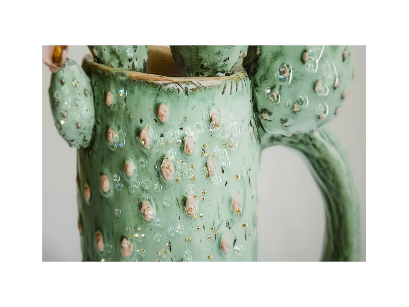 Impression sur Toile avec Cadre Cactus 4, Multicouleur, 40x2,8x40 cm, Seven Design