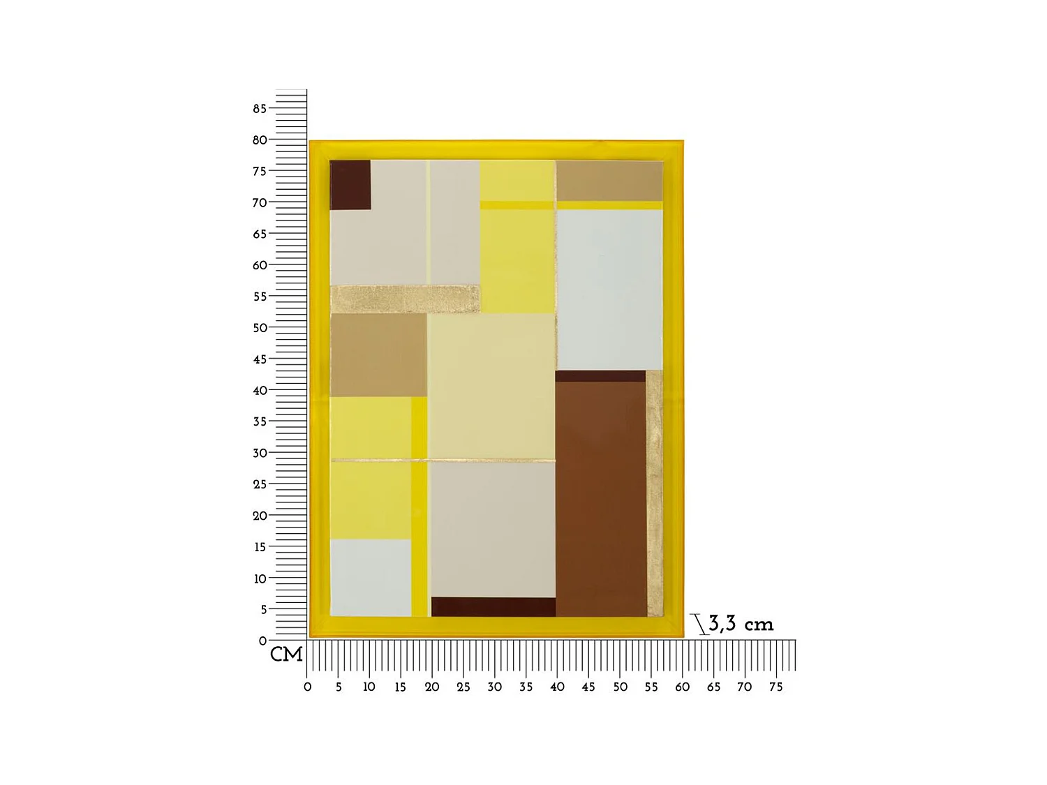 Impression sur Toile avec Cadre Psychédélique, Multicouleur, 60x3,3x80 cm, Seven Design