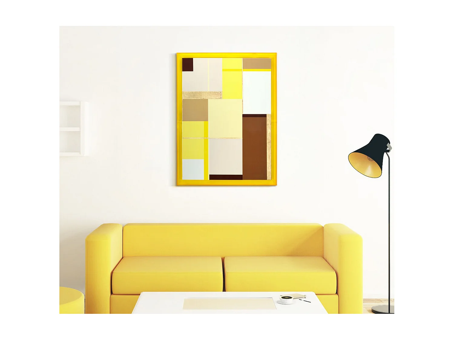 Impression sur Toile avec Cadre Psychédélique, Multicouleur, 60x3,3x80 cm, Seven Design