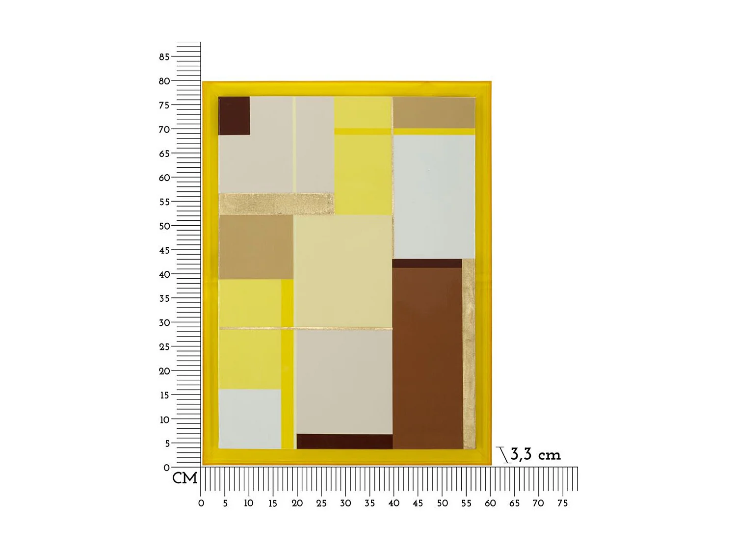 Impression sur Toile avec Cadre Psychédélique, Multicouleur, 60x3,3x80 cm, Seven Design