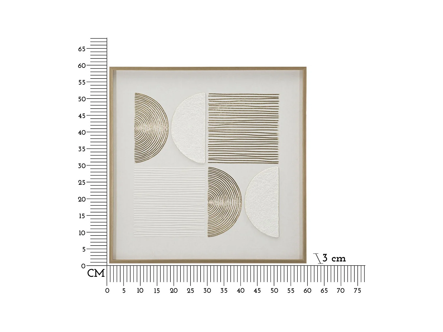 Afdrukken op Canvas met Lijst MF789, Veelkleurig, 60x3x60 cm, Seven Design