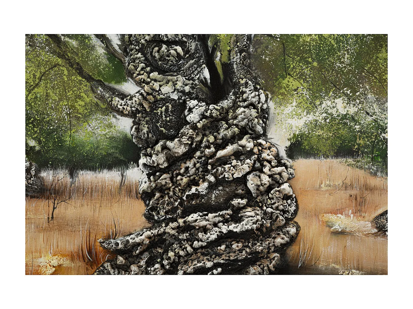 Stampa su Tela Albero, Multicolore, 120x3,8x80 cm, Seven Design