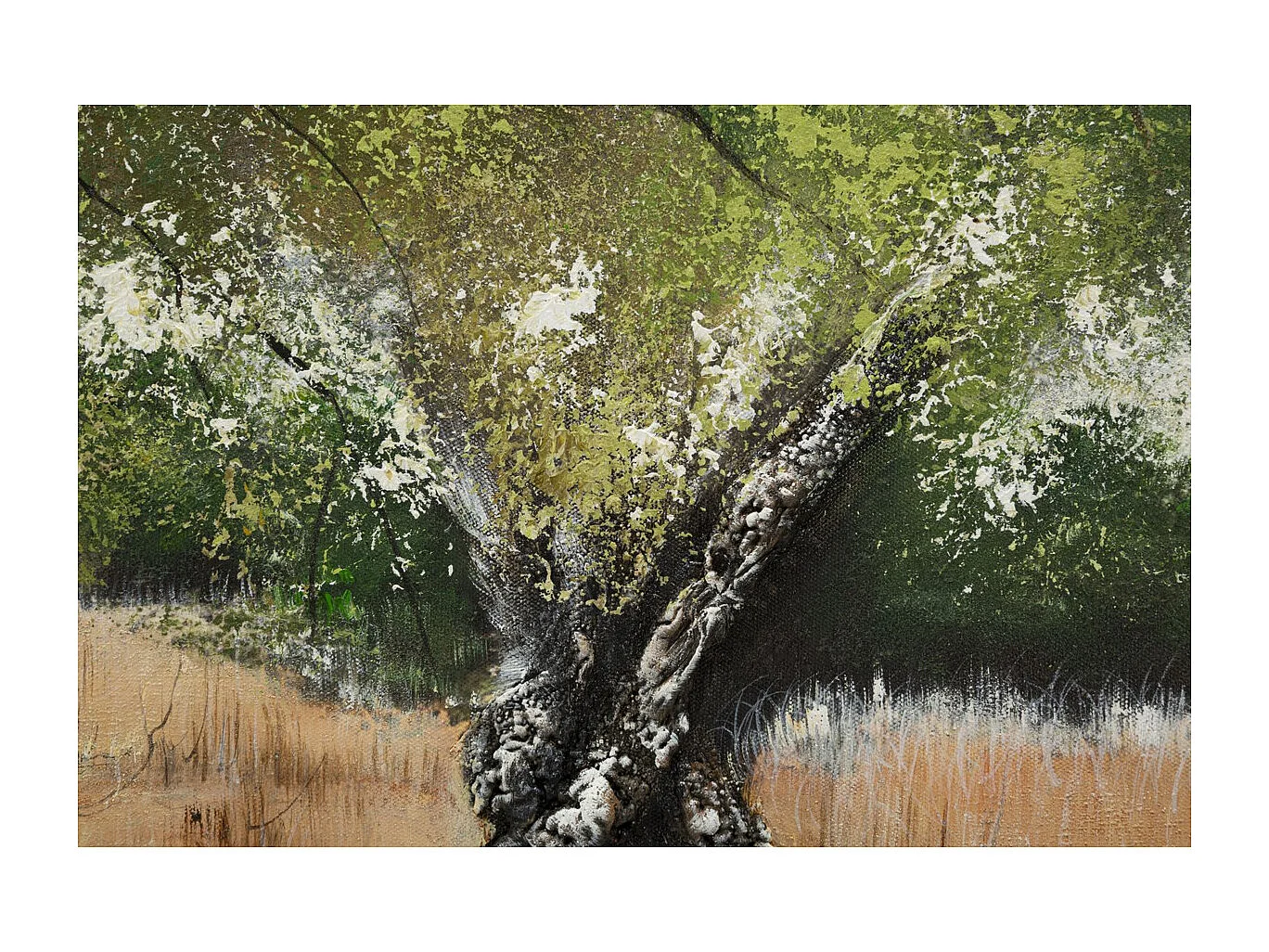 Stampa su Tela Albero, Multicolore, 120x3,8x80 cm, Seven Design