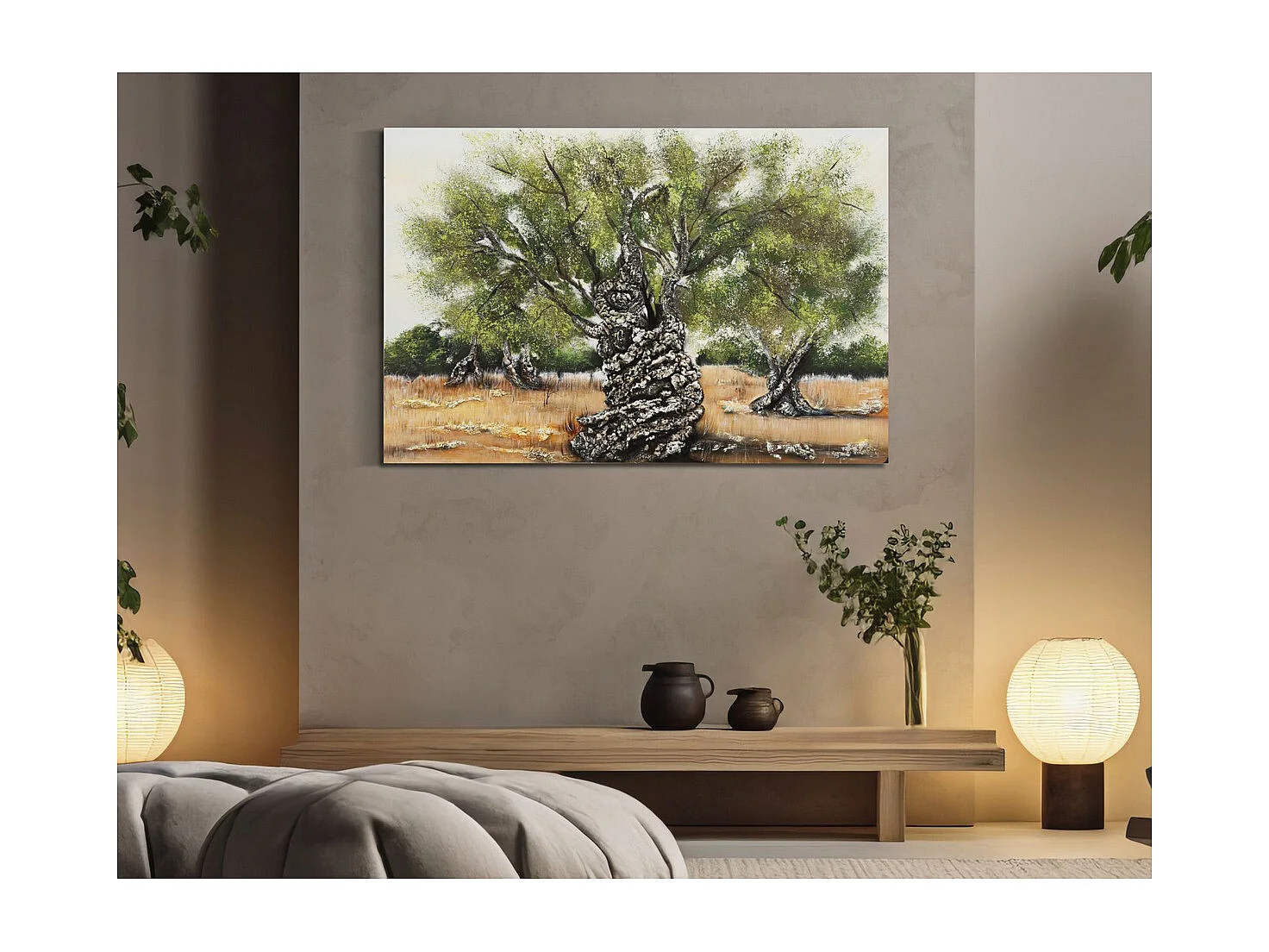 Stampa su Tela Albero, Multicolore, 120x3,8x80 cm, Seven Design