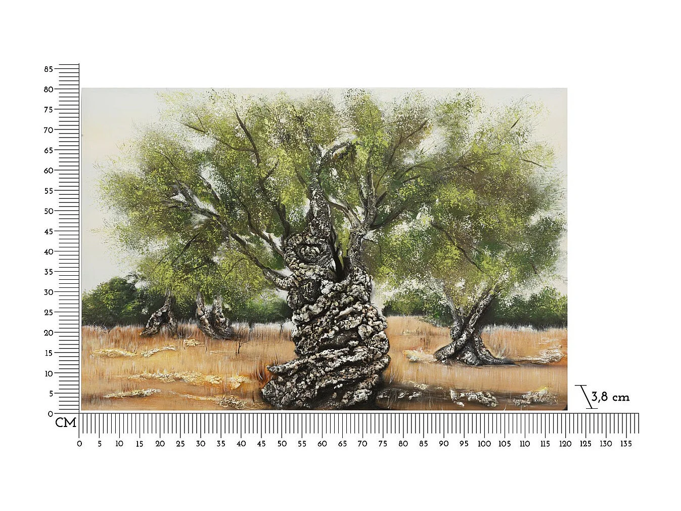 Stampa su Tela Albero, Multicolore, 120x3,8x80 cm, Seven Design