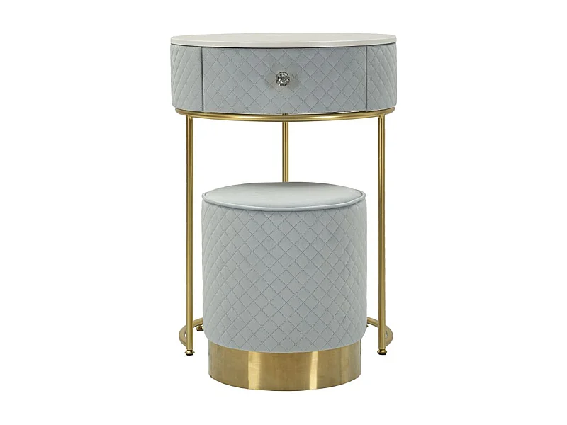 Comodino MF757, Blu, 52x52x70 cm, Epikasa