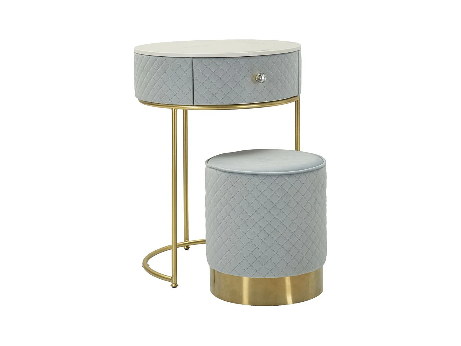 Comodino MF757, Blu, 52x52x70 cm, Epikasa