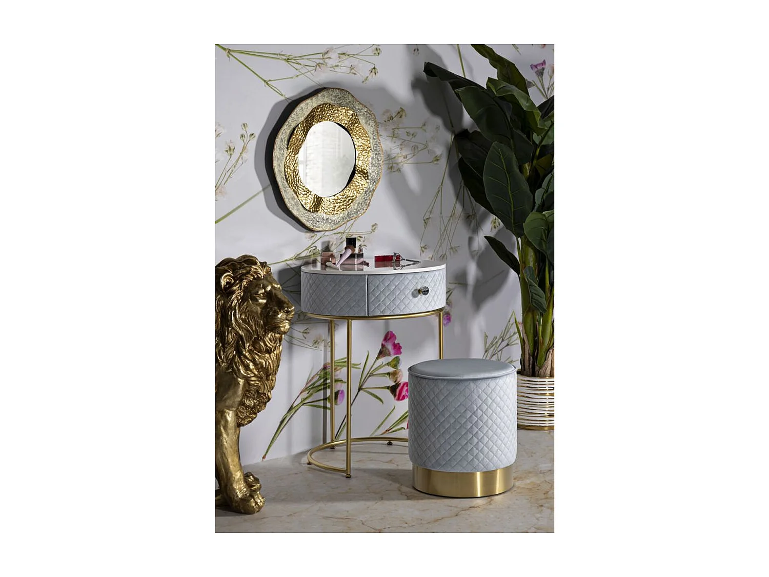 Comodino MF757, Blu, 52x52x70 cm, Epikasa