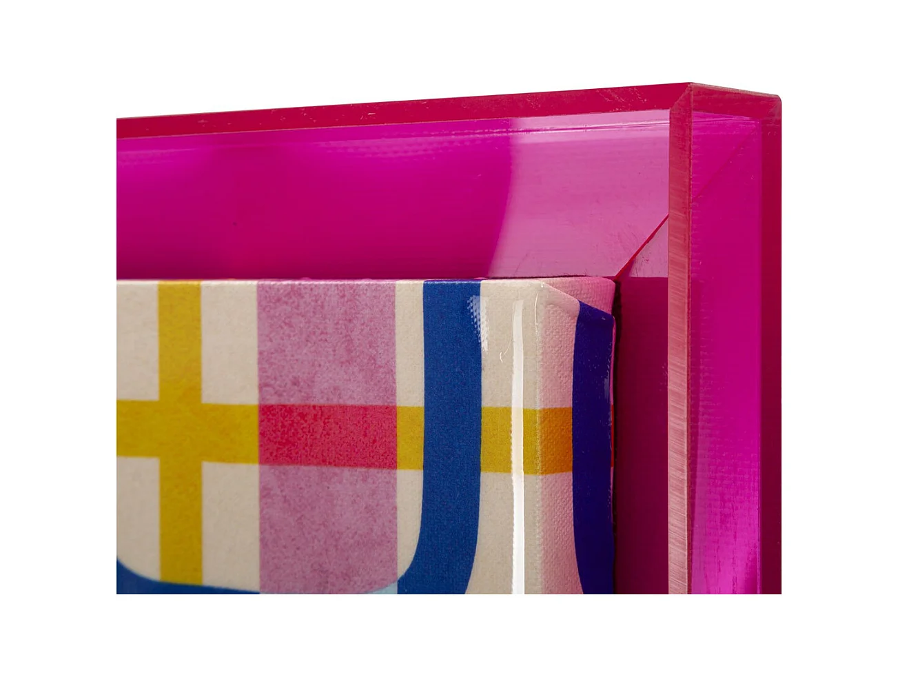 Impression sur Toile avec Cadre Psychédélique 2, Multicouleur, 60x3,3x80 cm, Seven Design