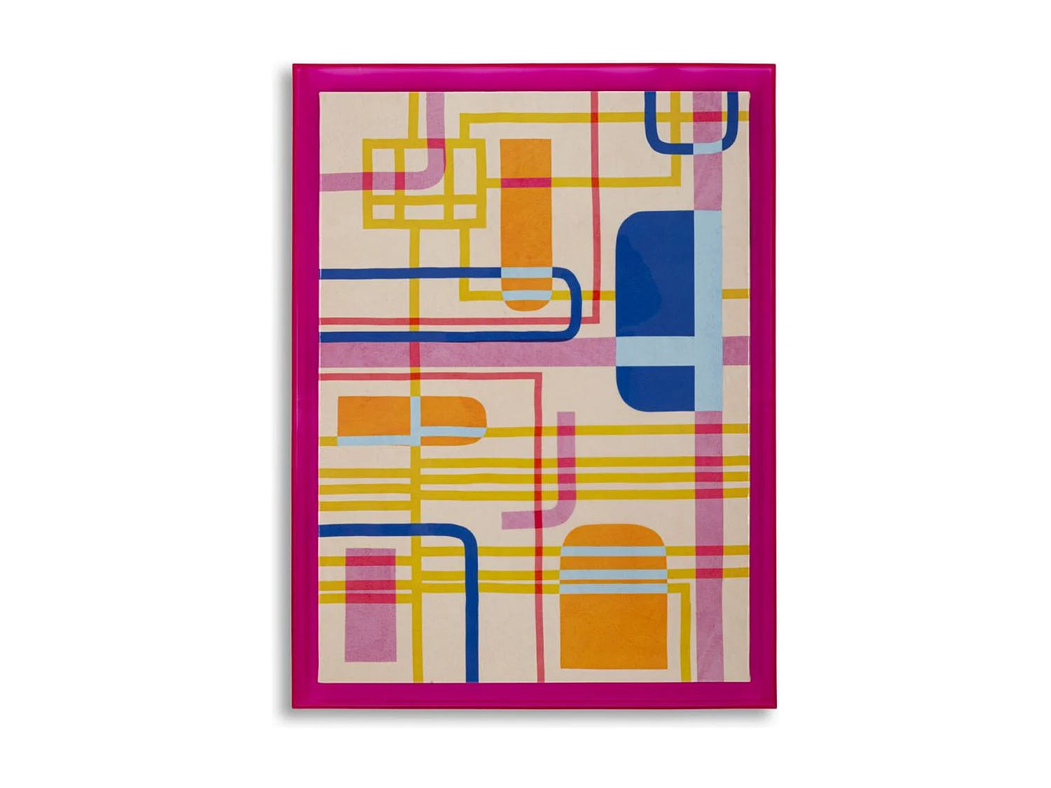 Impression sur Toile avec Cadre Psychédélique 2, Multicouleur, 60x3,3x80 cm, Seven Design