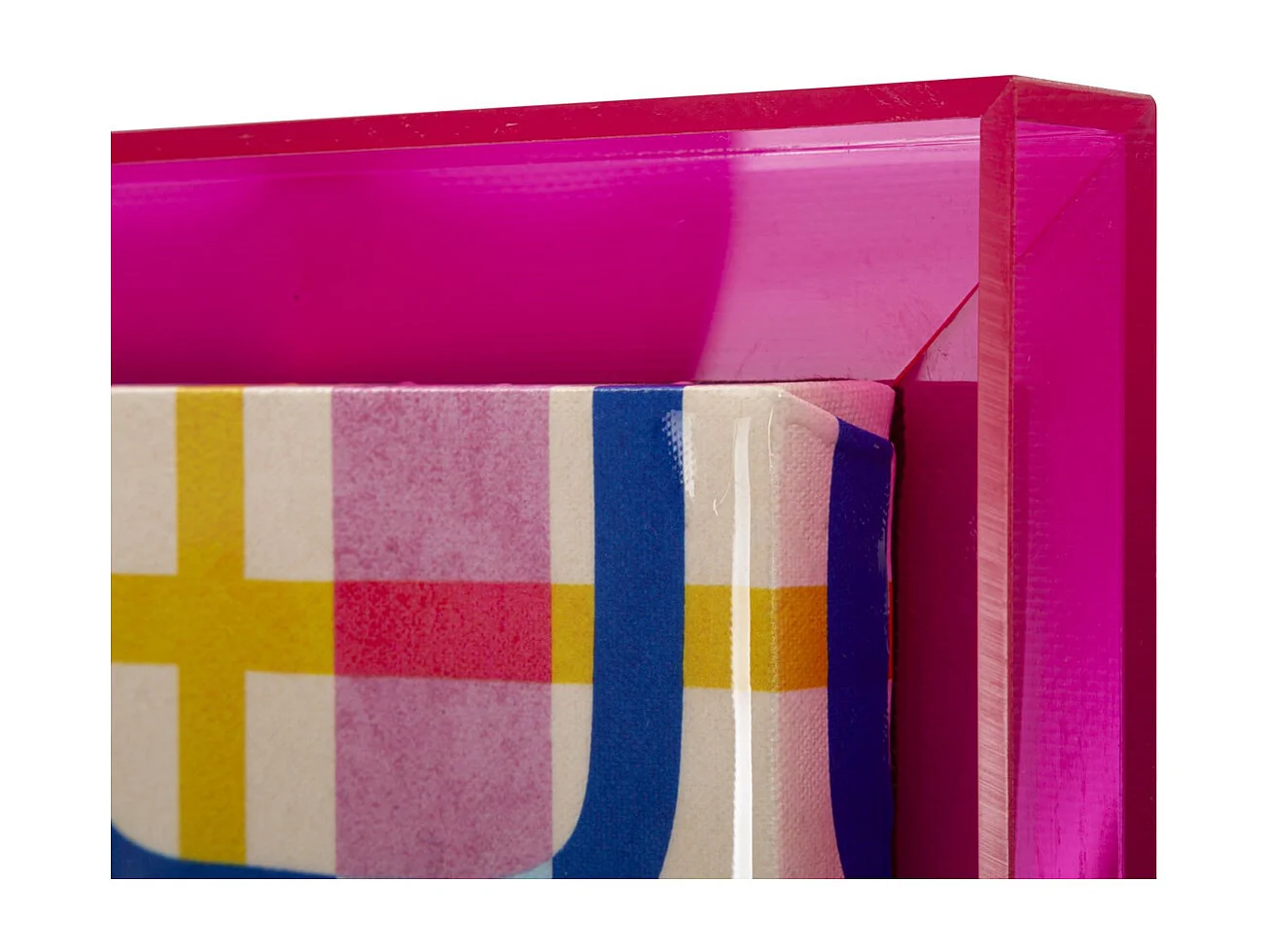 Impression sur Toile avec Cadre Psychédélique 2, Multicouleur, 60x3,3x80 cm, Seven Design