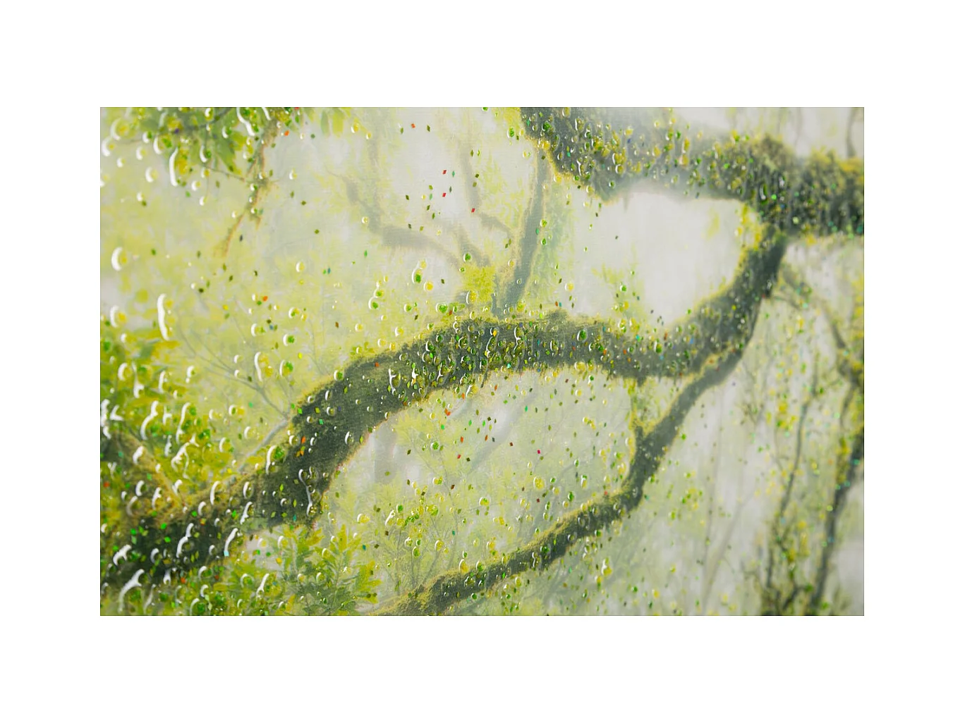 Impression sur Toile avec Cadre Arbre 3, Multicouleur, 90x4x60 cm, Seven Design