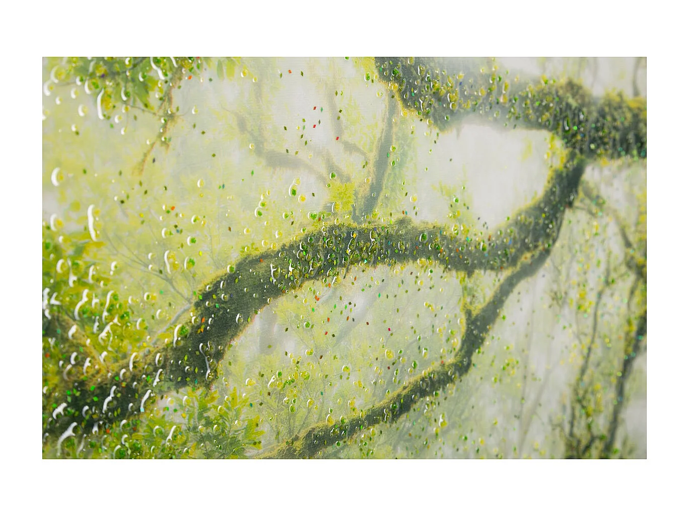 Impression sur Toile avec Cadre Arbre 3, Multicouleur, 90x4x60 cm, Seven Design
