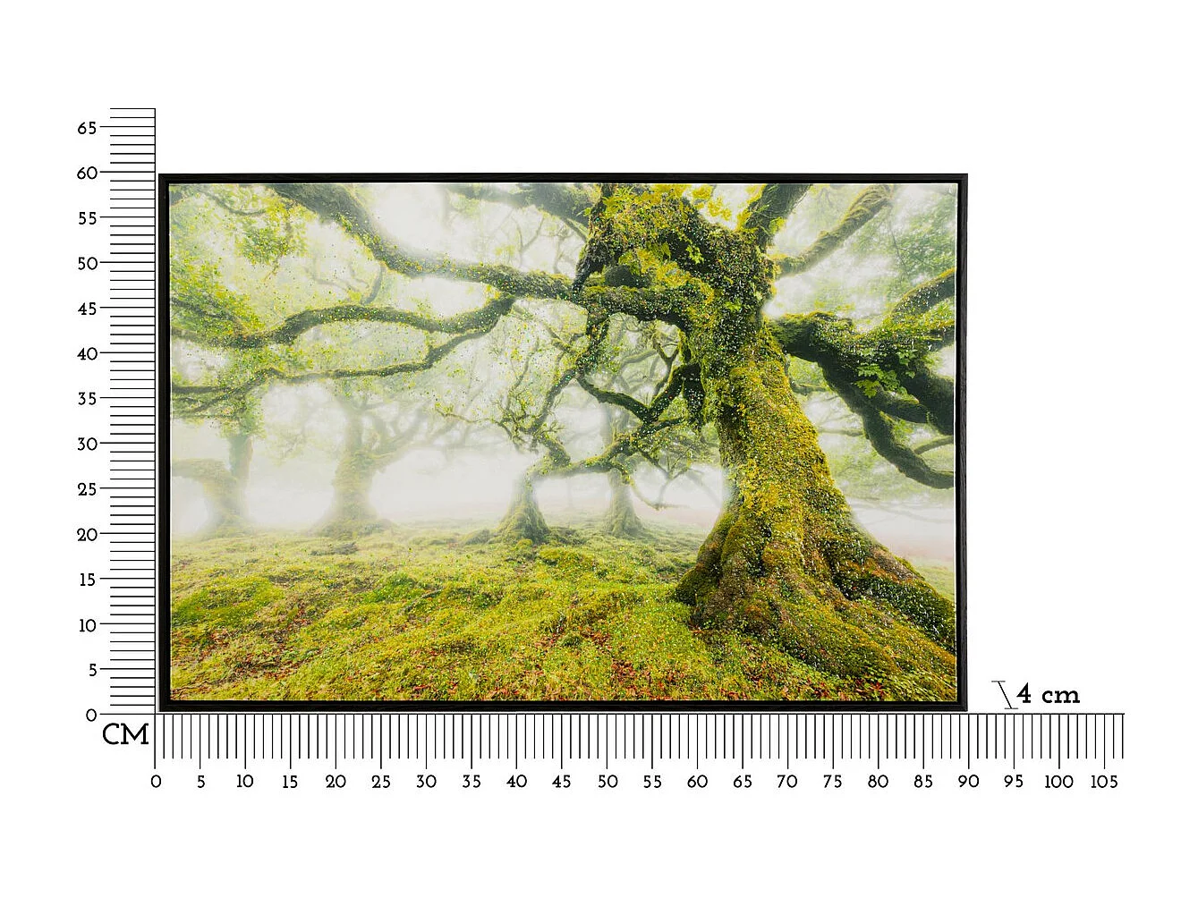 Impression sur Toile avec Cadre Arbre 3, Multicouleur, 90x4x60 cm, Seven Design