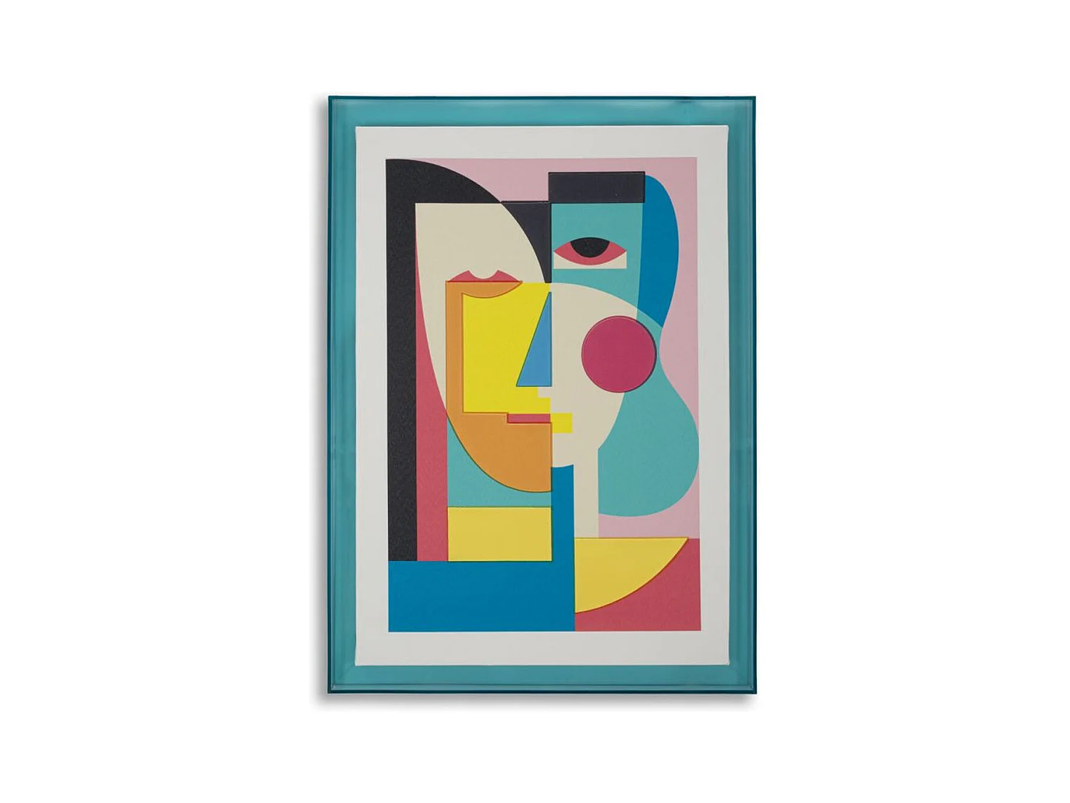 Afdrukken op Canvas met Lijst Psychedelisch 4, Veelkleurig, 50x3,3x70 cm, Seven Design