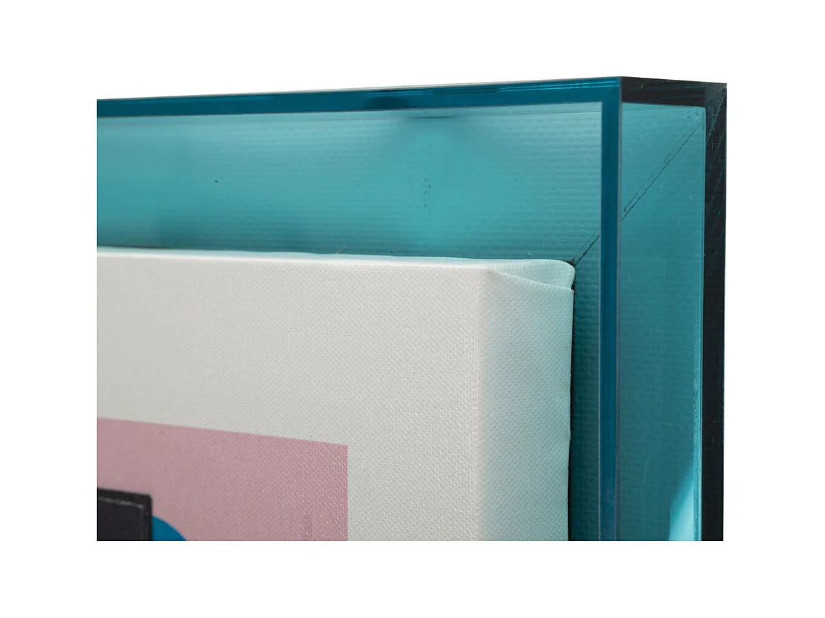 Afdrukken op Canvas met Lijst Psychedelisch 4, Veelkleurig, 50x3,3x70 cm, Seven Design